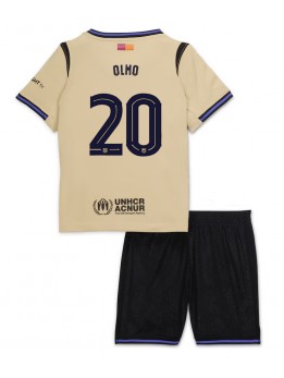 Barcelona Dani Olmo #20 Replika Borta Kläder Barn 2025-26 Kortärmad (+ byxor)